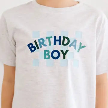 Birthday Boy Checker Short Sleeve T-Shirt