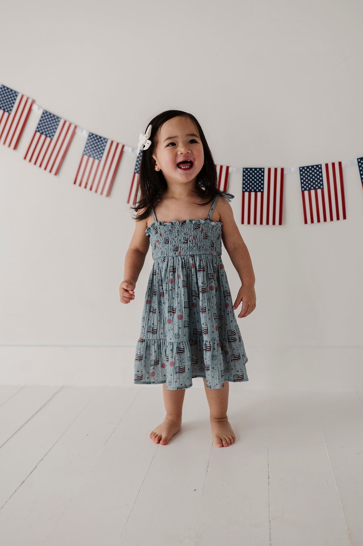 Girl's Tiered Mini Dress  | Retro America **FINAL SALE**