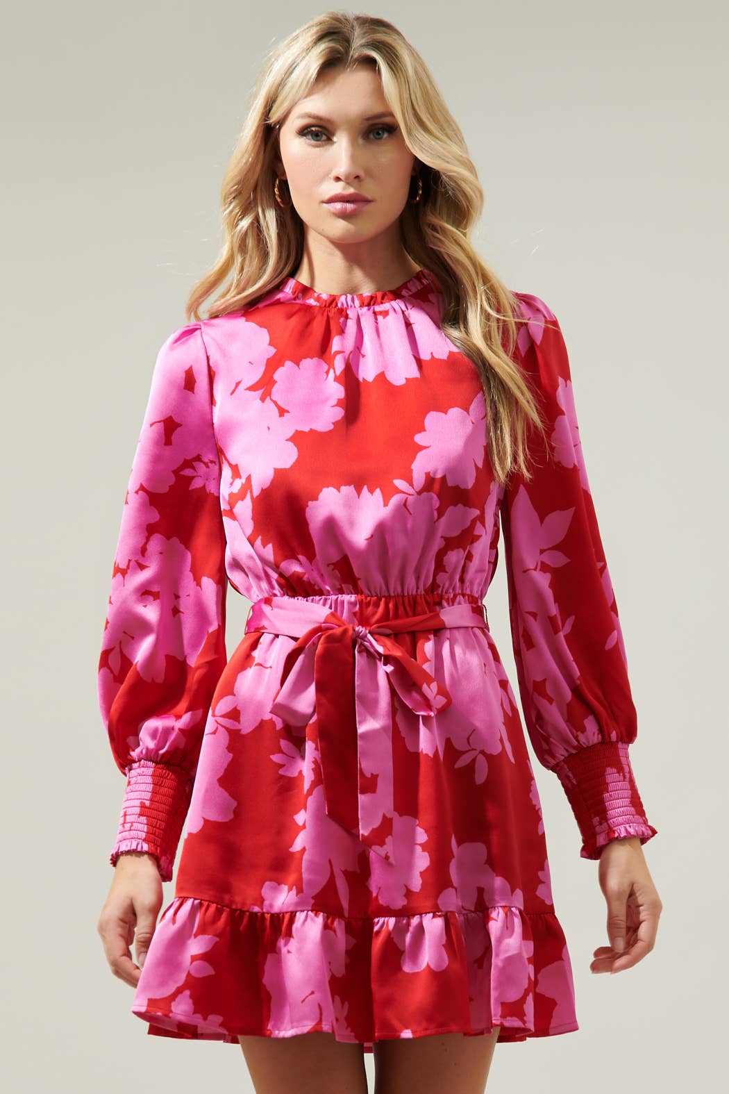 Burning Love Sevilla Satin Ruffle Dress *FINAL SALE**