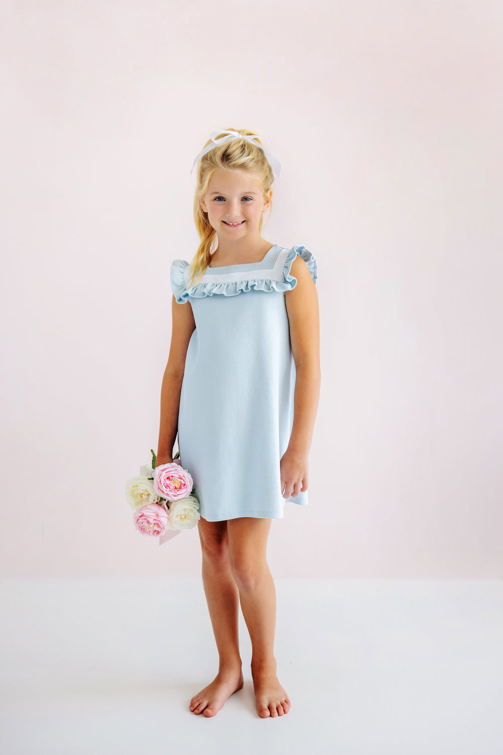 Darla Dress | Buckhead Blue With Worth Avenue White