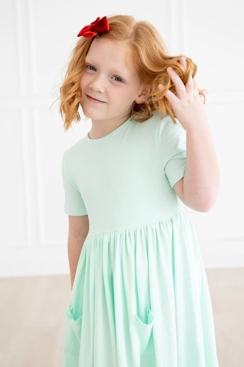 Pastel Green Pocket Twirl Dress