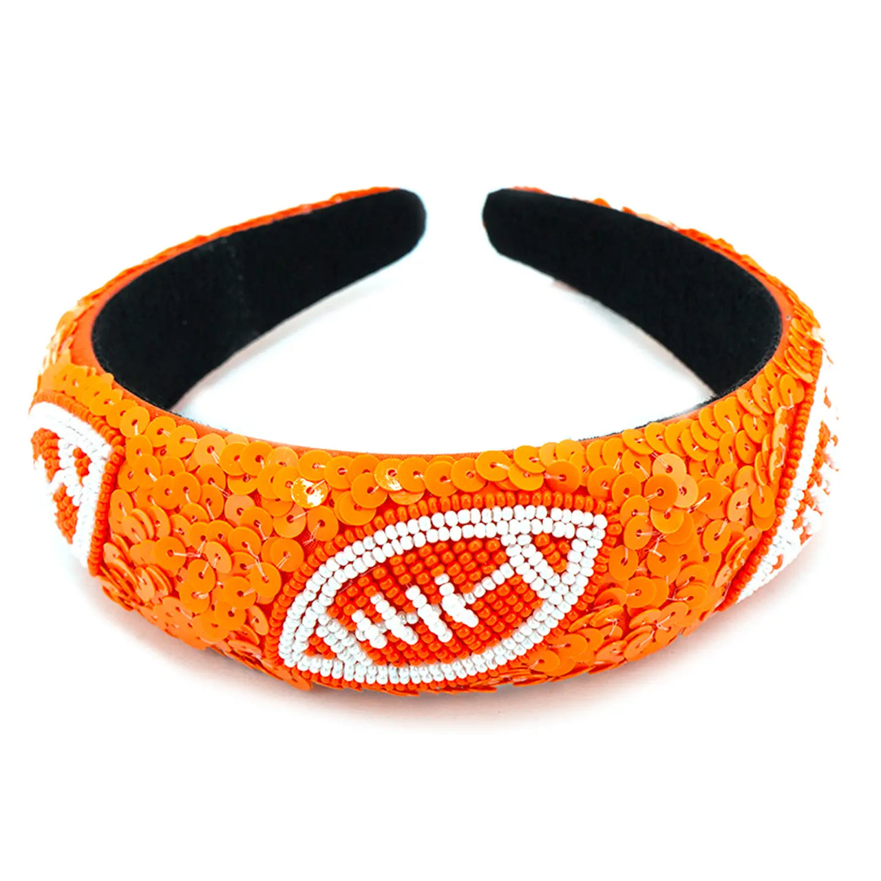 Two-Toned Football Sequins Beaded Headband
