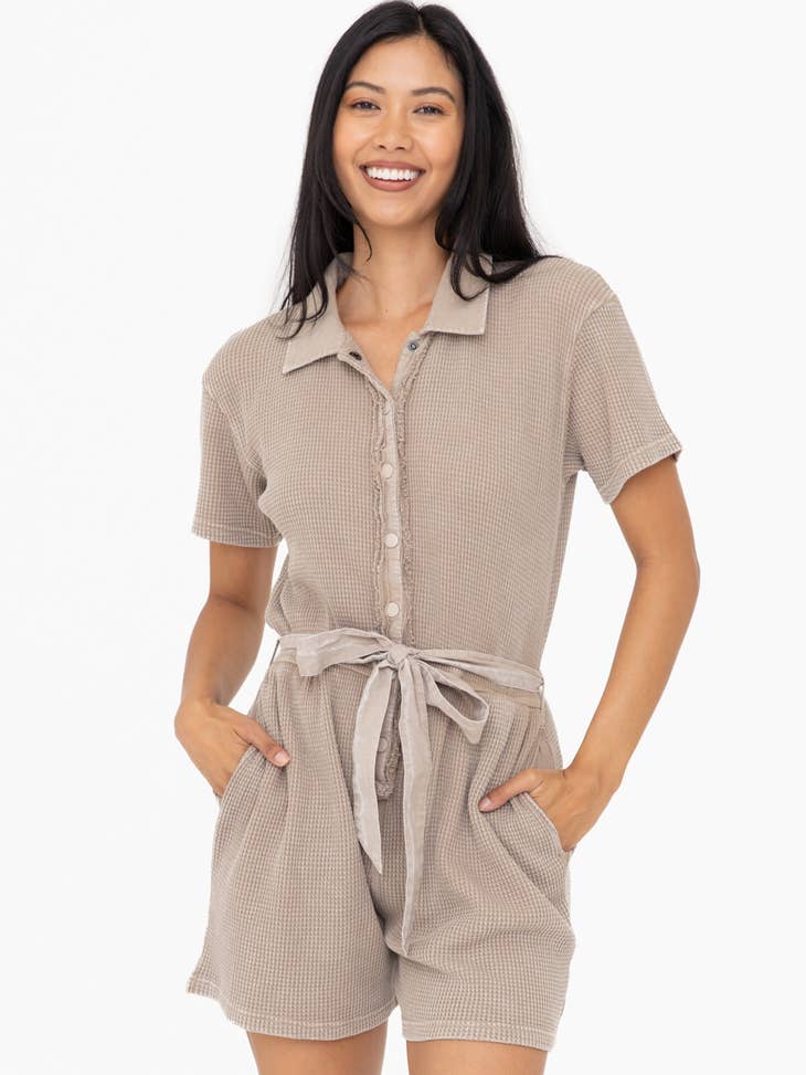 Relaxed Waffle Jumpsuit