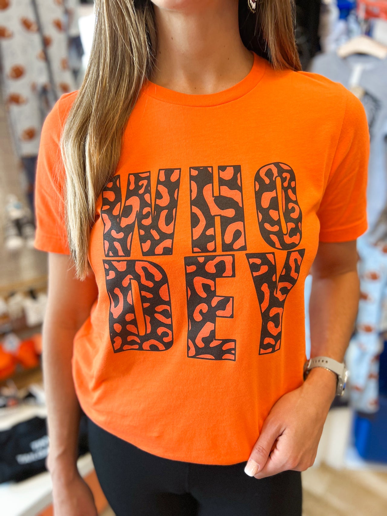 Who Dey Leopard Unisex T-shirt