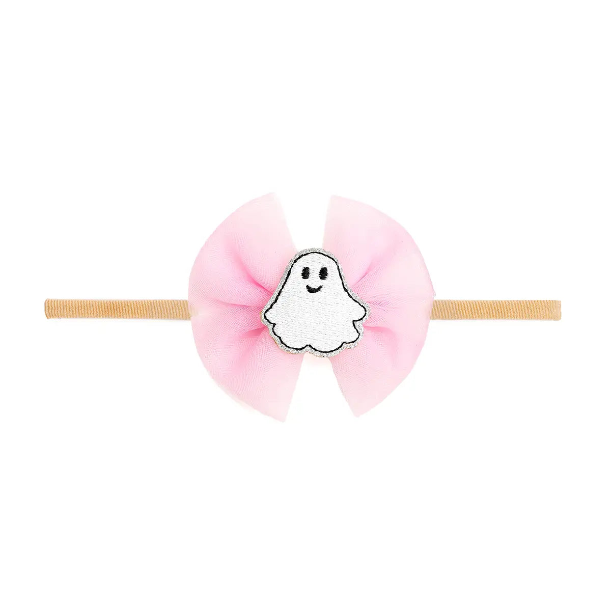 Tulle Ghost Bow Halloween Baby Headband