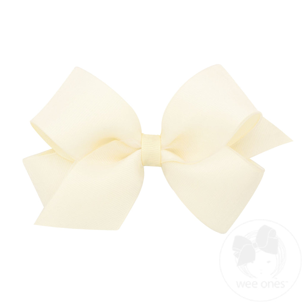 Medium Organza and Grosgrain Overlay Hair Bow