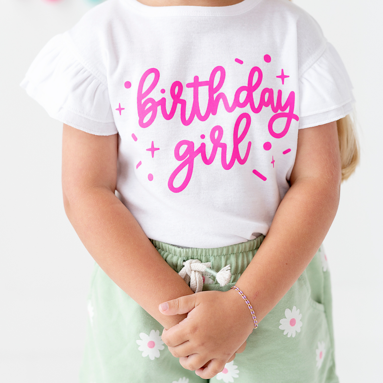 Birthday Girl Toddler Girl Ruffled Top