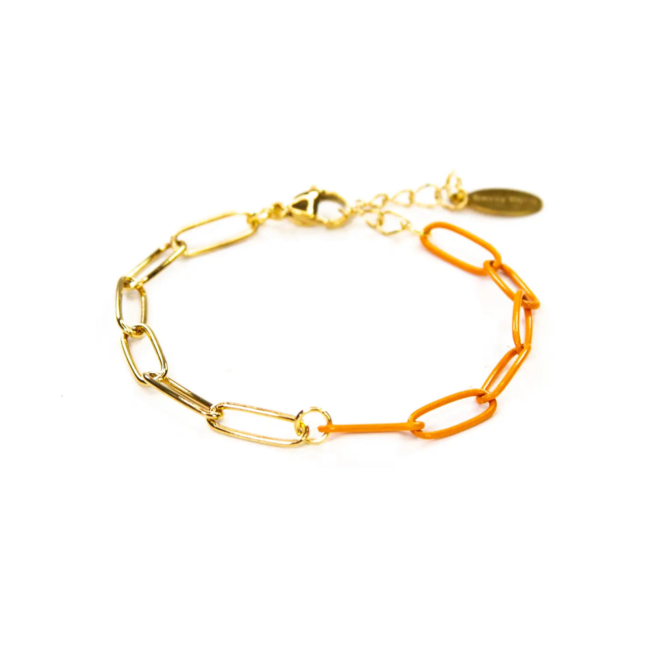 Half Gold Paperclip Bracelet