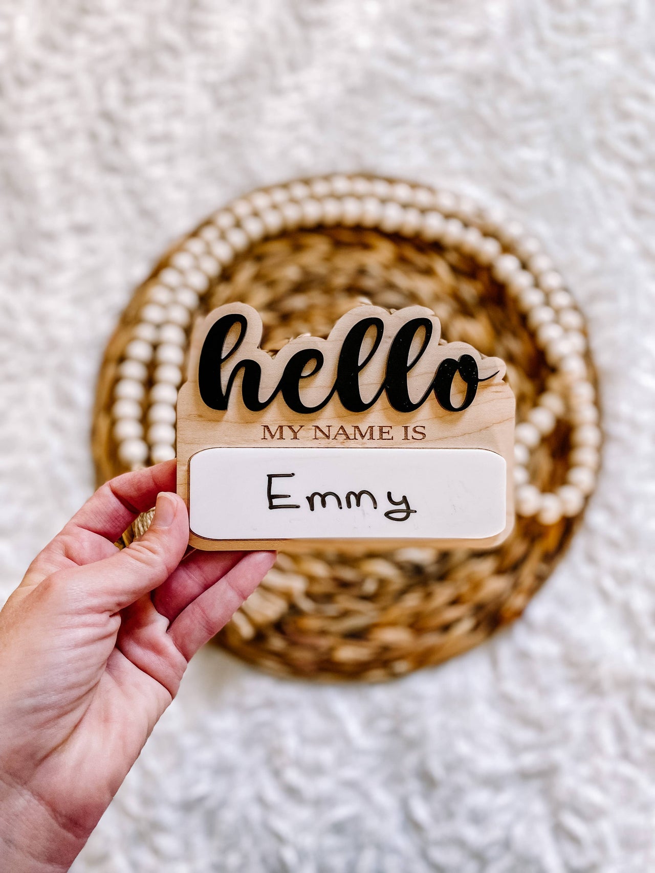 Hello My Name Is - Dry Erase Birth Announcement Sign