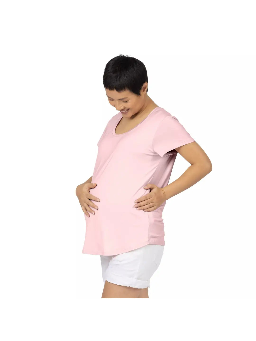 Everyday Nursing & Maternity T-Shirt- No Pocket | Dusty Pink