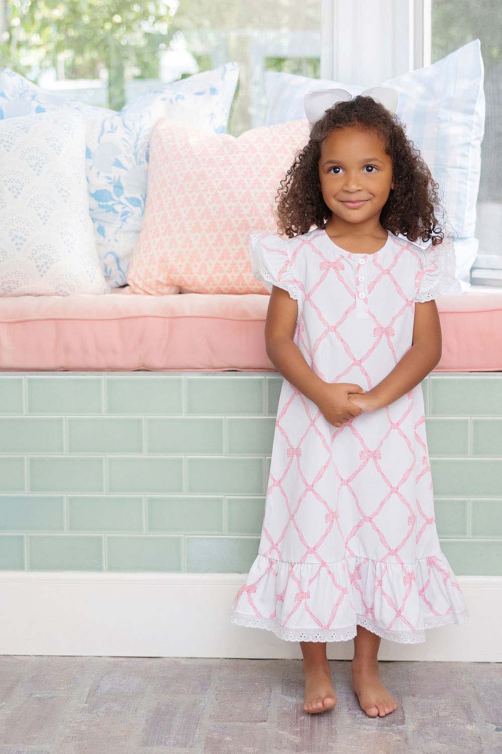 Marnie Morning Gown | Belle Meade Bow with White Eyelet