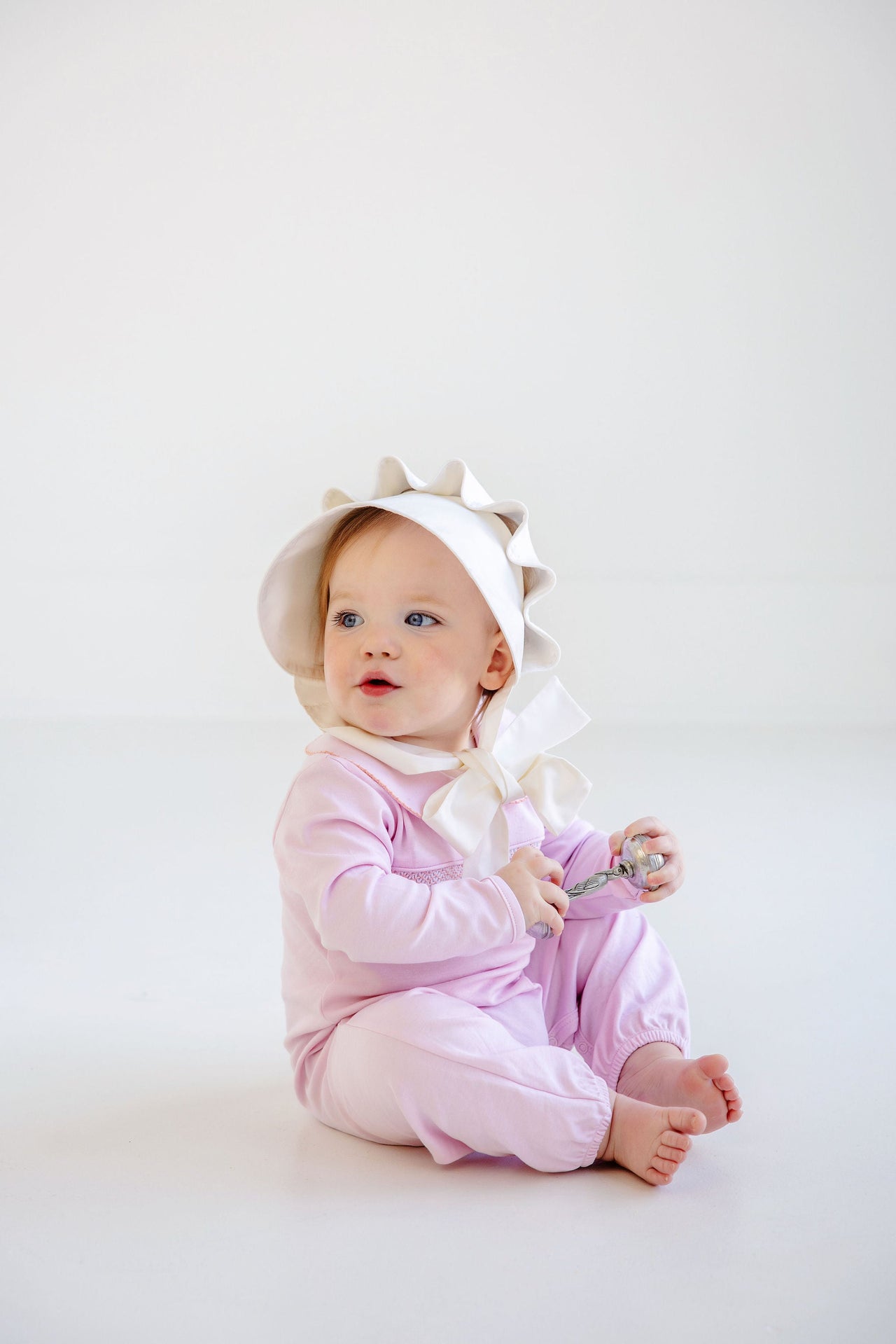 Rigsby Romper | Palm Beach Pink with Seashore Sherbet Bow Smocking