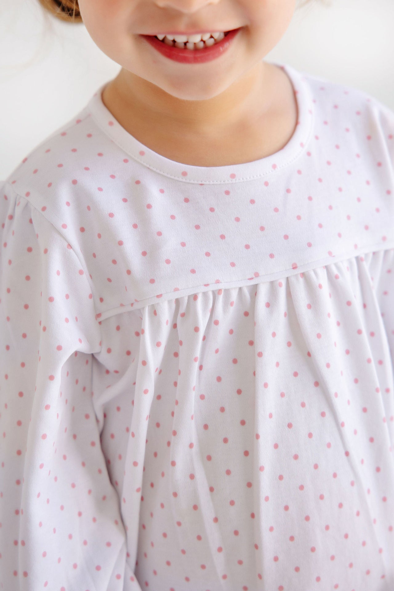 Long Sleeve Penny's Playsuit Sandpearl Pink Microdot