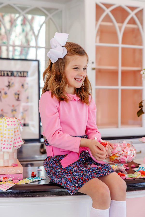 Reece Ruffle Top | Hamptons Hot Pink