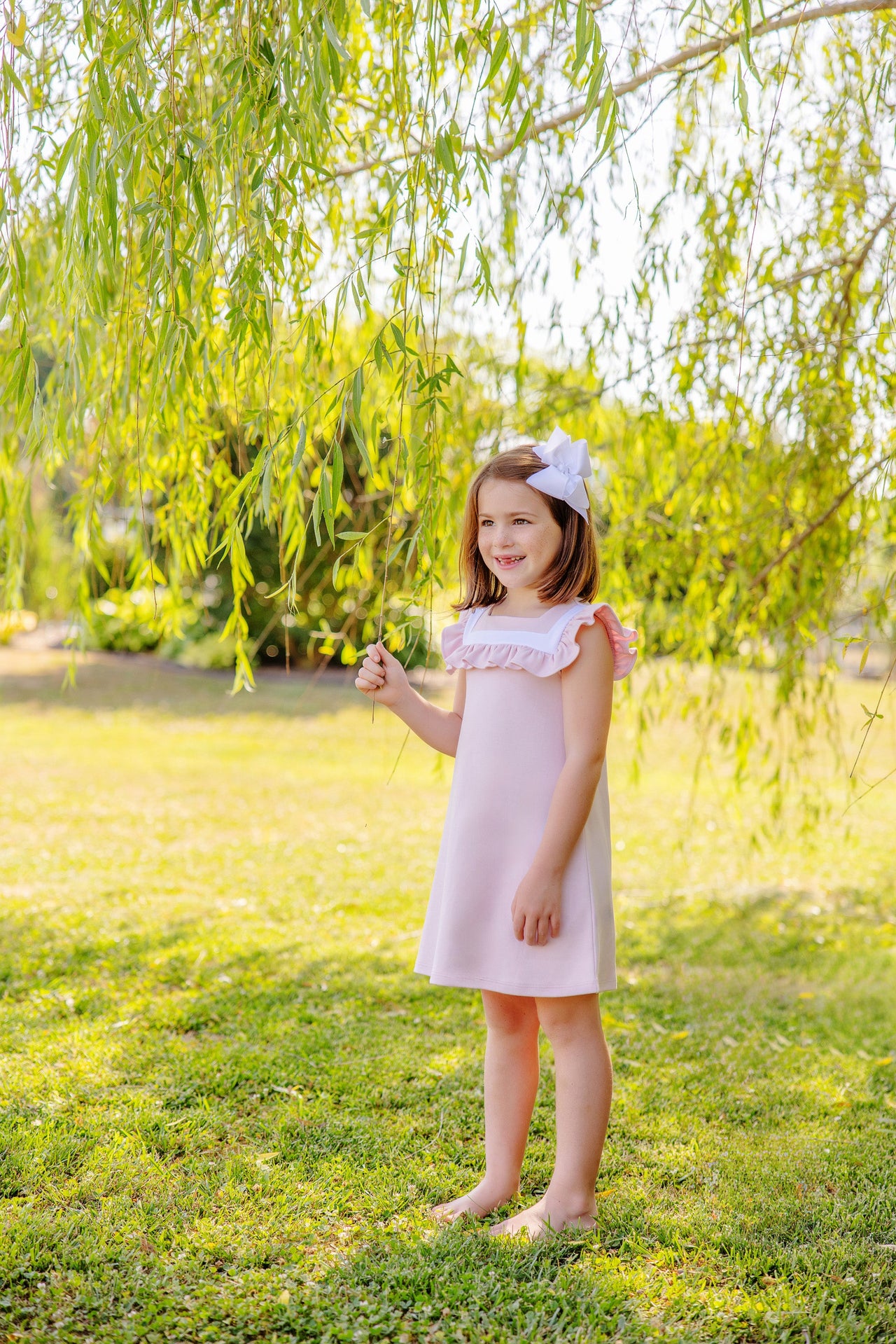 Darla Dress | Palm Beach Pink with Worth Avenue White **FINAL SALE**
