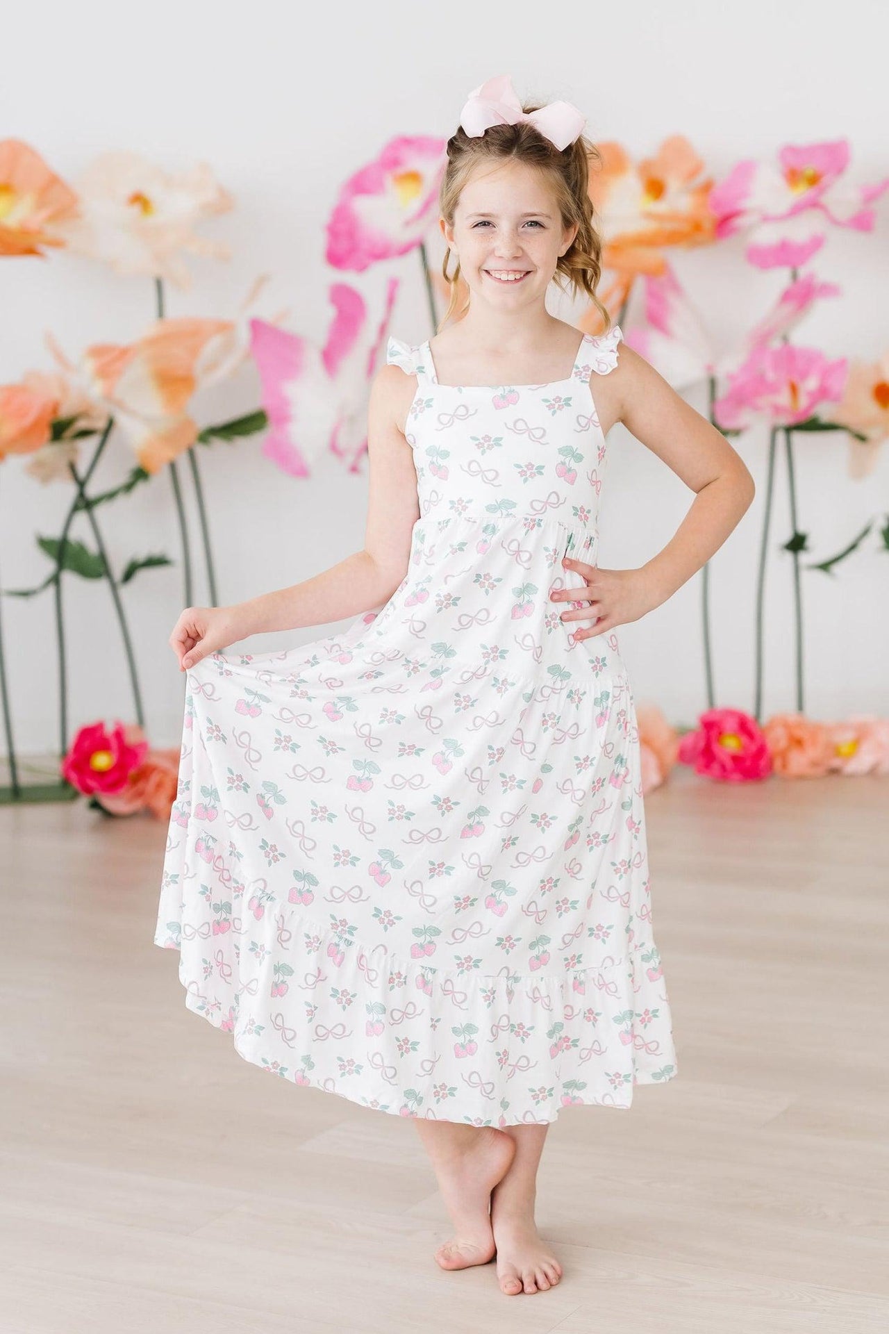 Berries & Bows Ruffle Maxi Dress ** FINAL SALE **