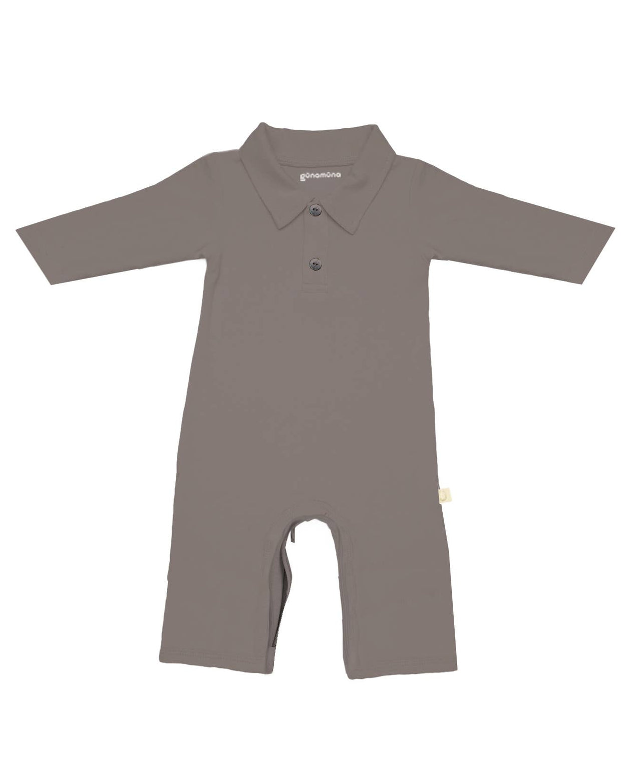 Baby Boy Collared Bamboo Fleece Jumpsuit