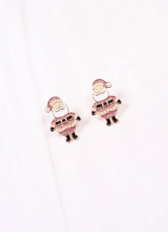 Cheery Santa Stud Earring