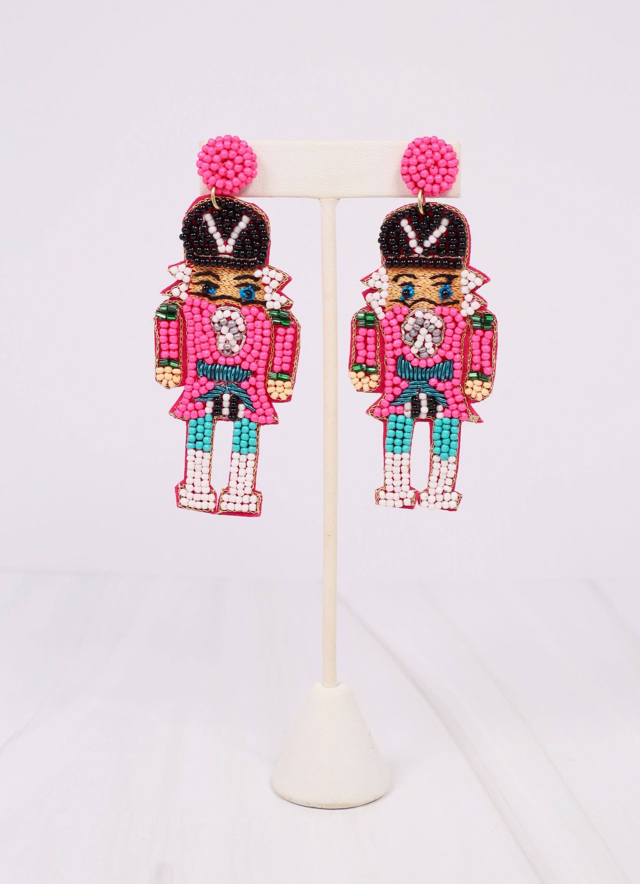 Pink Sargeant Nutcracker Earring