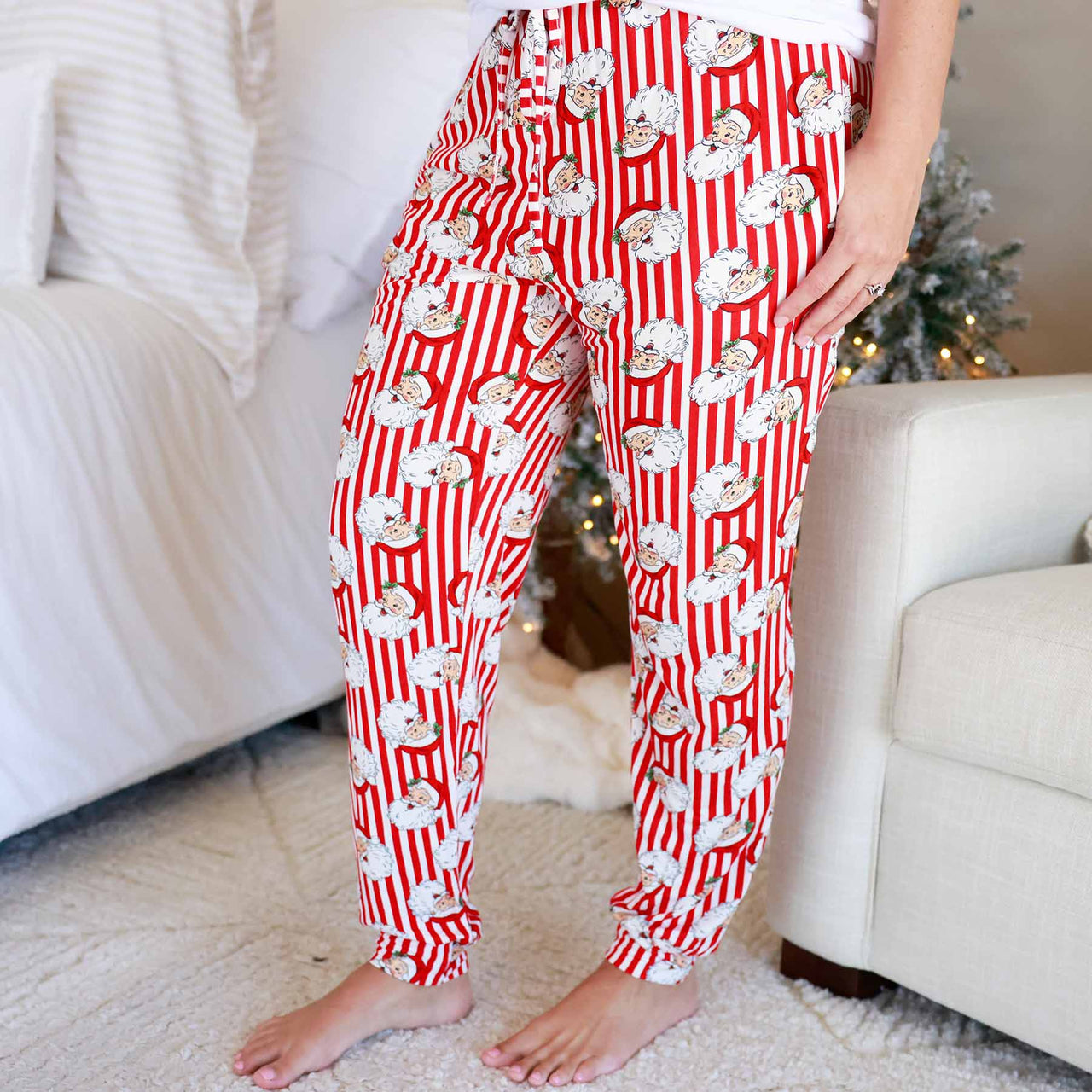 Santa Claus Lane Unisex Adult Pajama Jogger Pants
