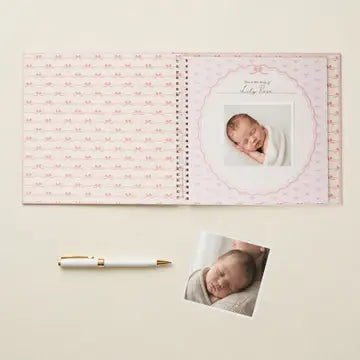 Bowkissed Blush First Year Baby Memory Book