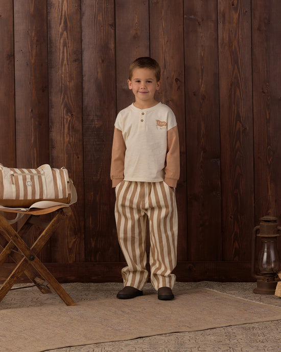 Baggy Pant Fawn Pinstripe