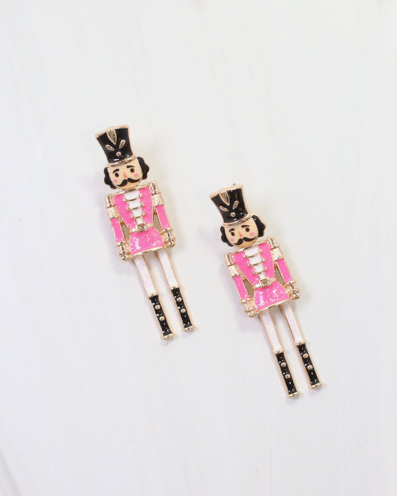 Naughty or Nice Nutcracker Earring Hot Pink