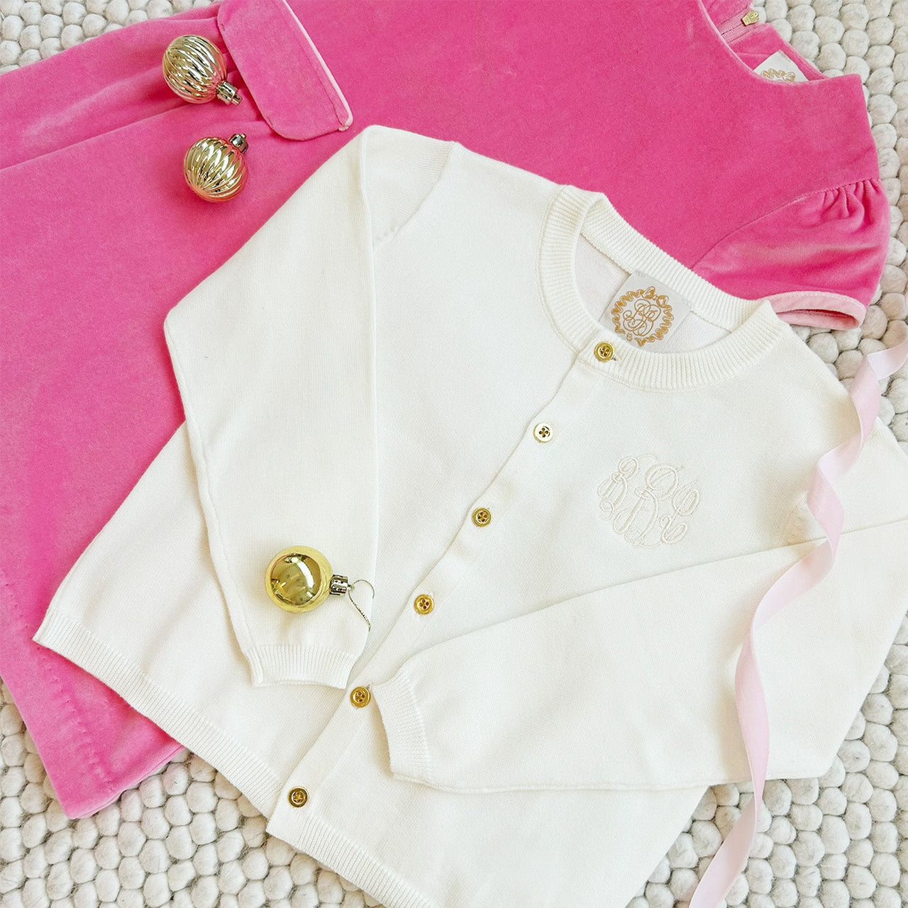 Cambridge Cardigan | Palmetto Pearl with Gold Buttons