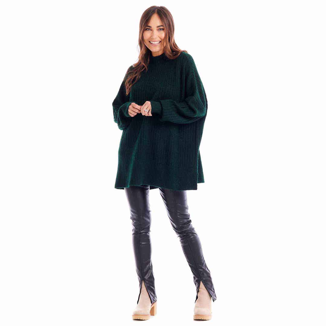 Milo Ribbed Sweater | Dark Green **FINAL SALE**