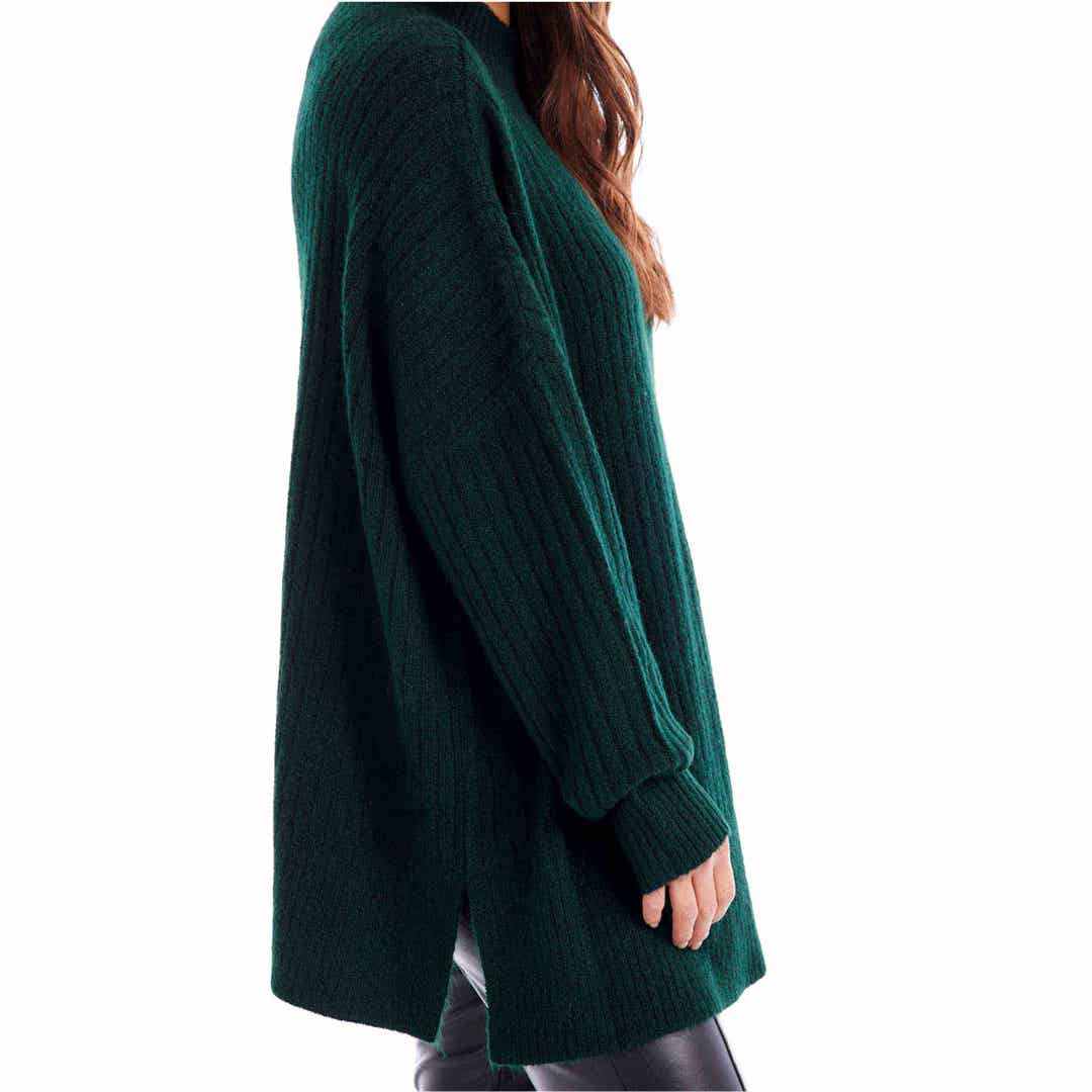 Milo Ribbed Sweater | Dark Green