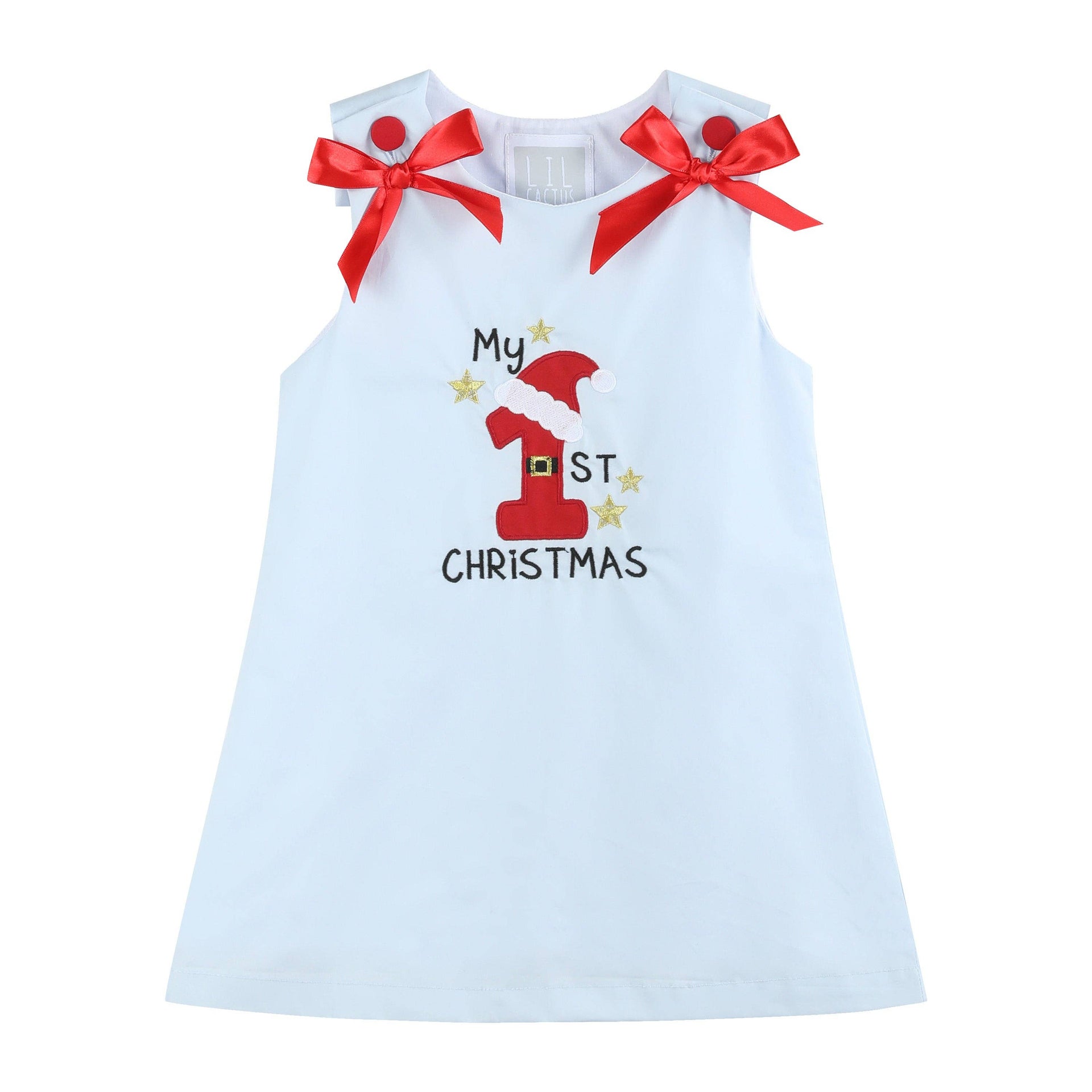 Lil Cactus Baby Dress My 1st Christmas Jumper Dress 12-18m, Outfit, Cotton Lil Cactus Baby Dress My 1st Christmas Jumper Dress 12-18m, Outfit, Cotton