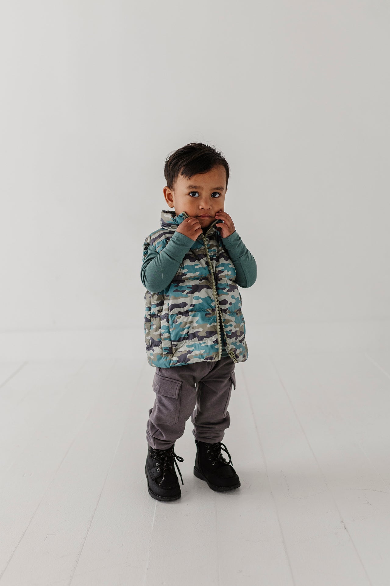 Kid's Puffer Vest | Camouflage