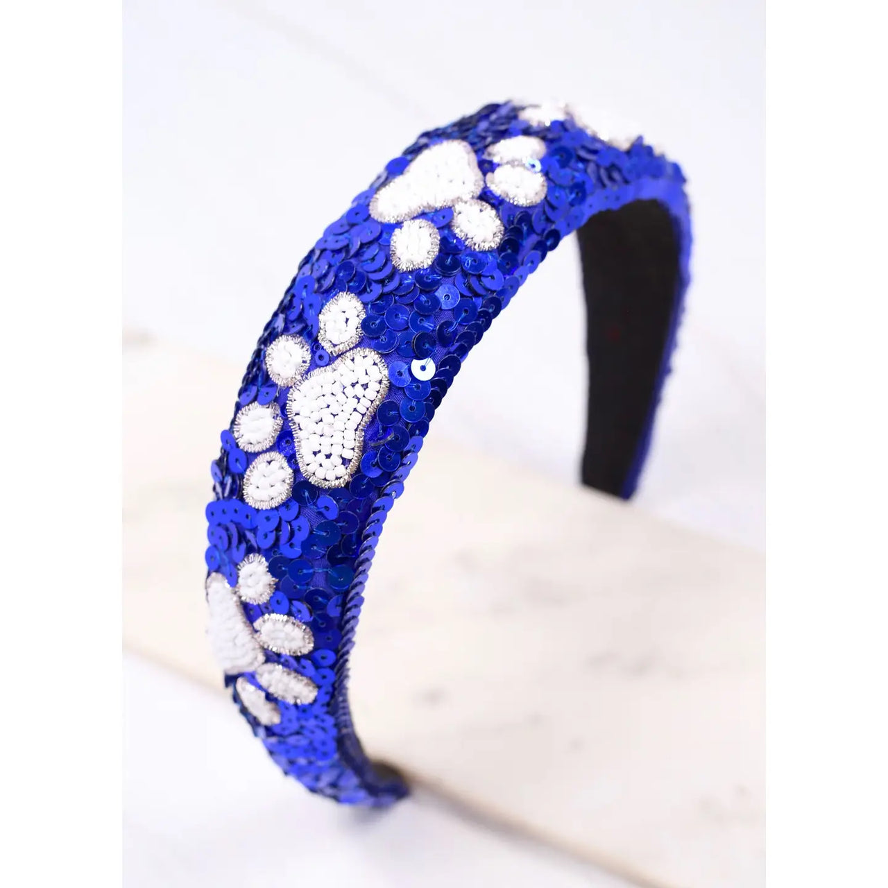 Sequin Pawty Headband | Blue