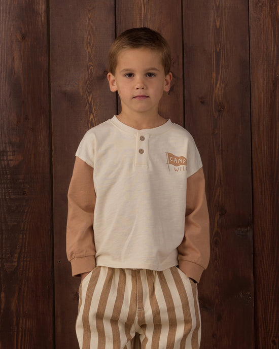 Relaxed Long Sleeve Henley Camp Wild