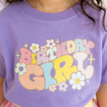 Groovy Birthday Girl Short Sleeve Shirt