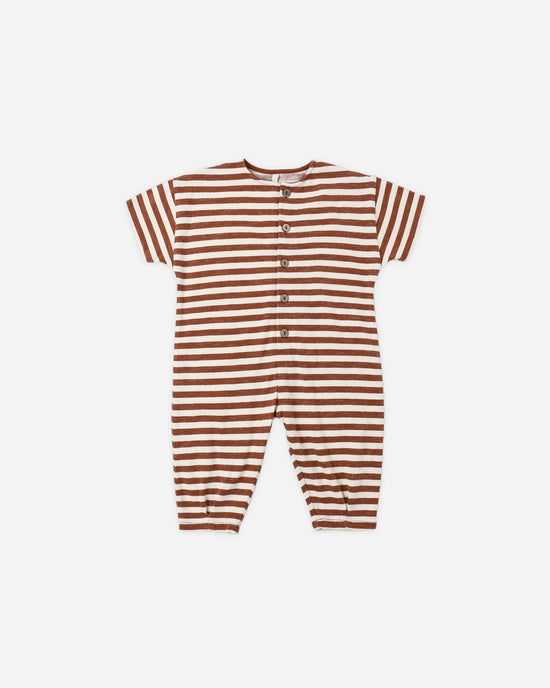 Hayes Jumpsuit | Brick Stripe