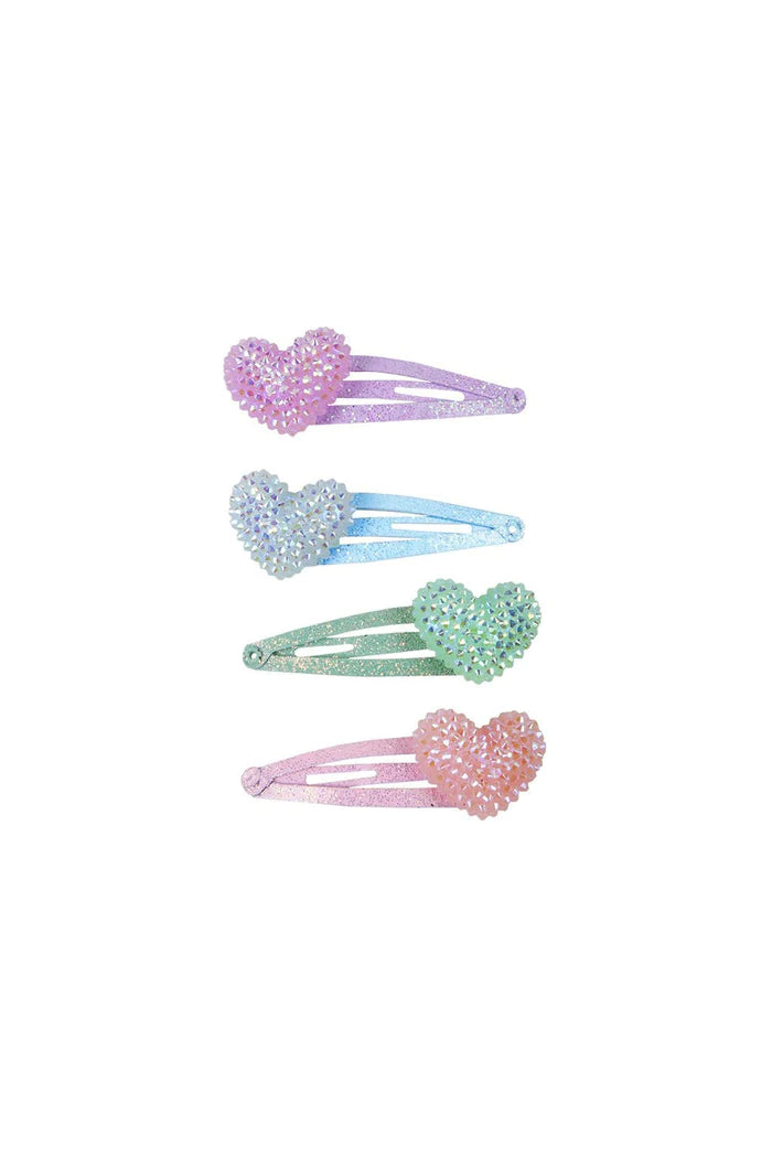 Sparkle Heart Bobbie Hair Clips