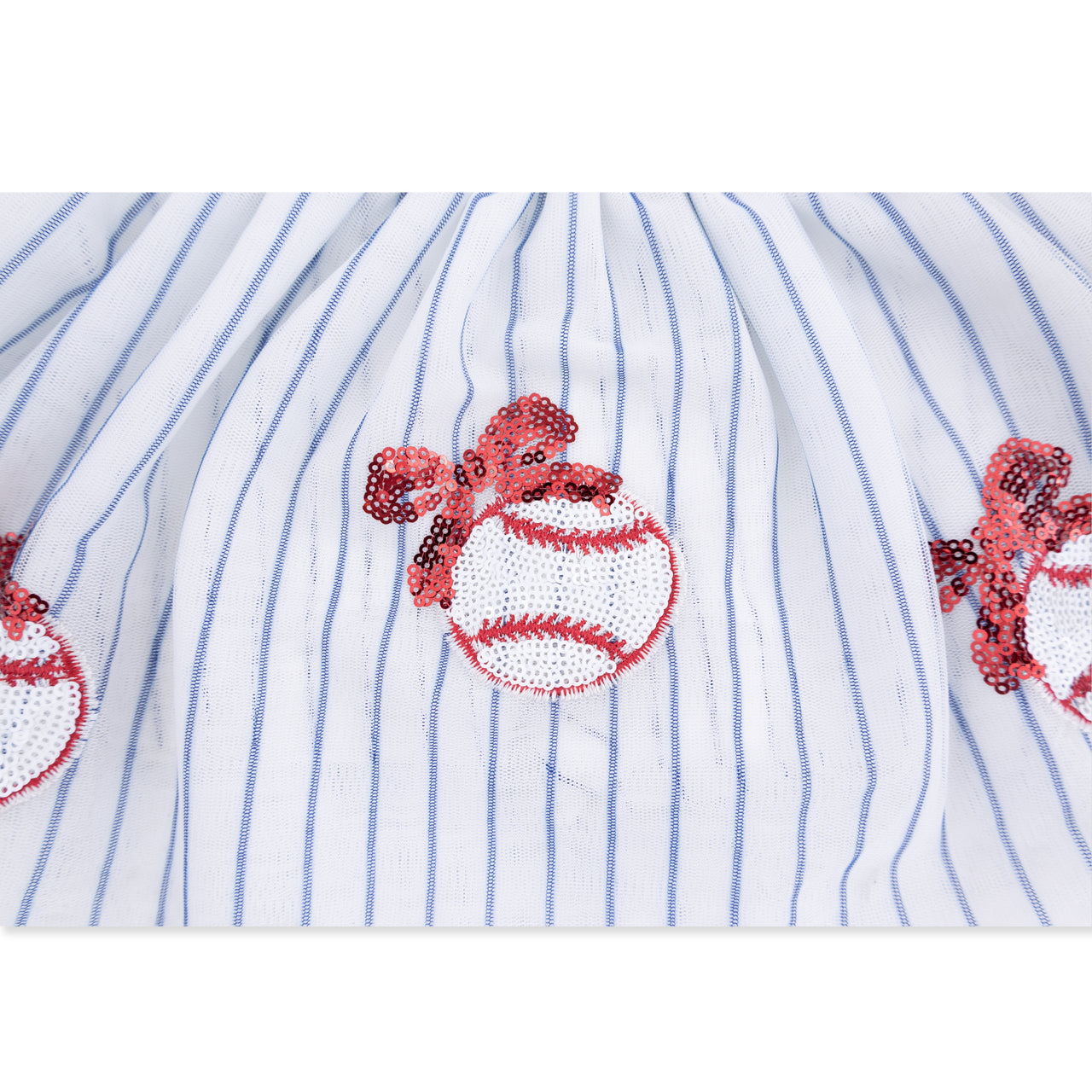 Tutu Skirt with Bike Shorts | Baseball Stripe