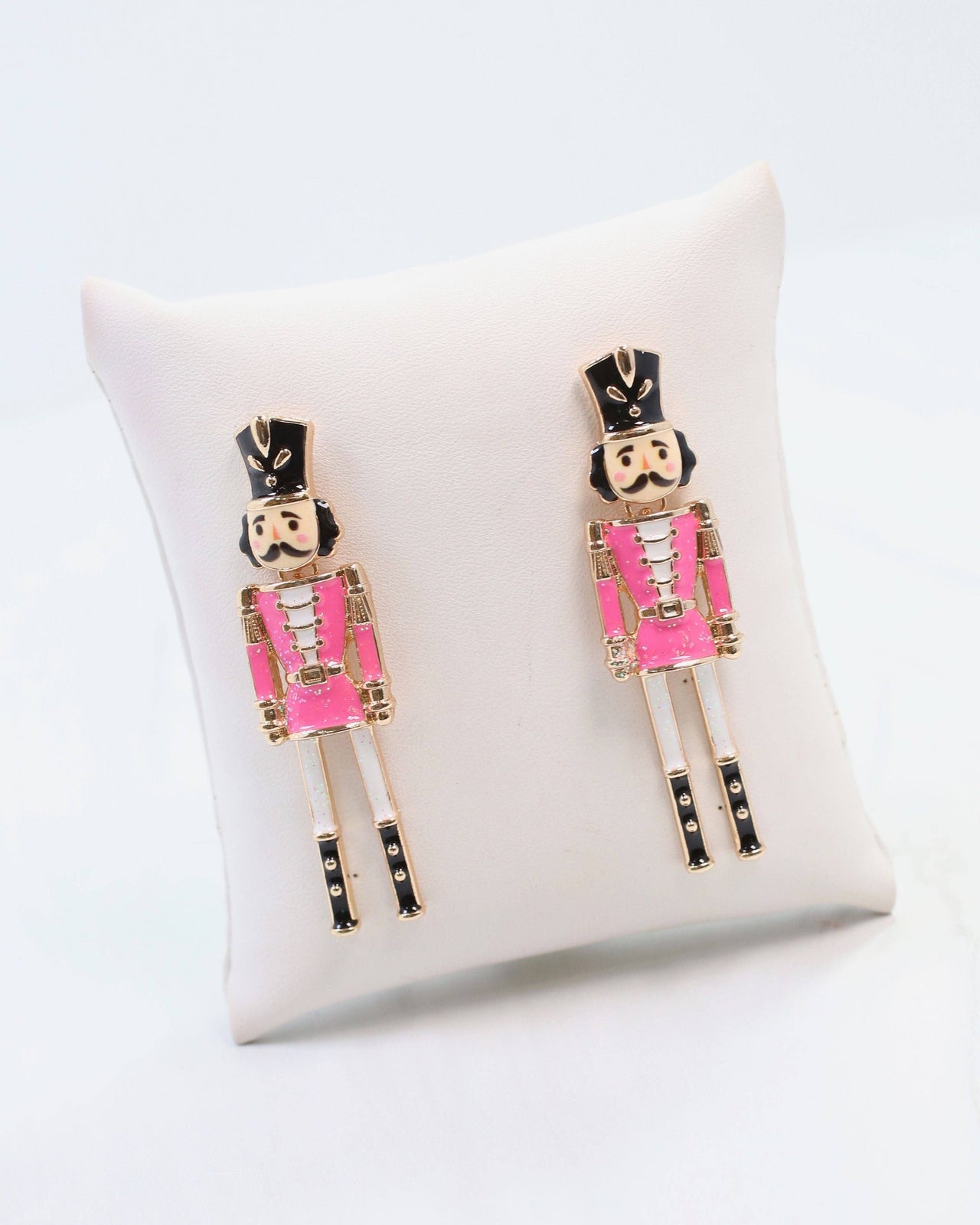 Naughty or Nice Nutcracker Earring Hot Pink
