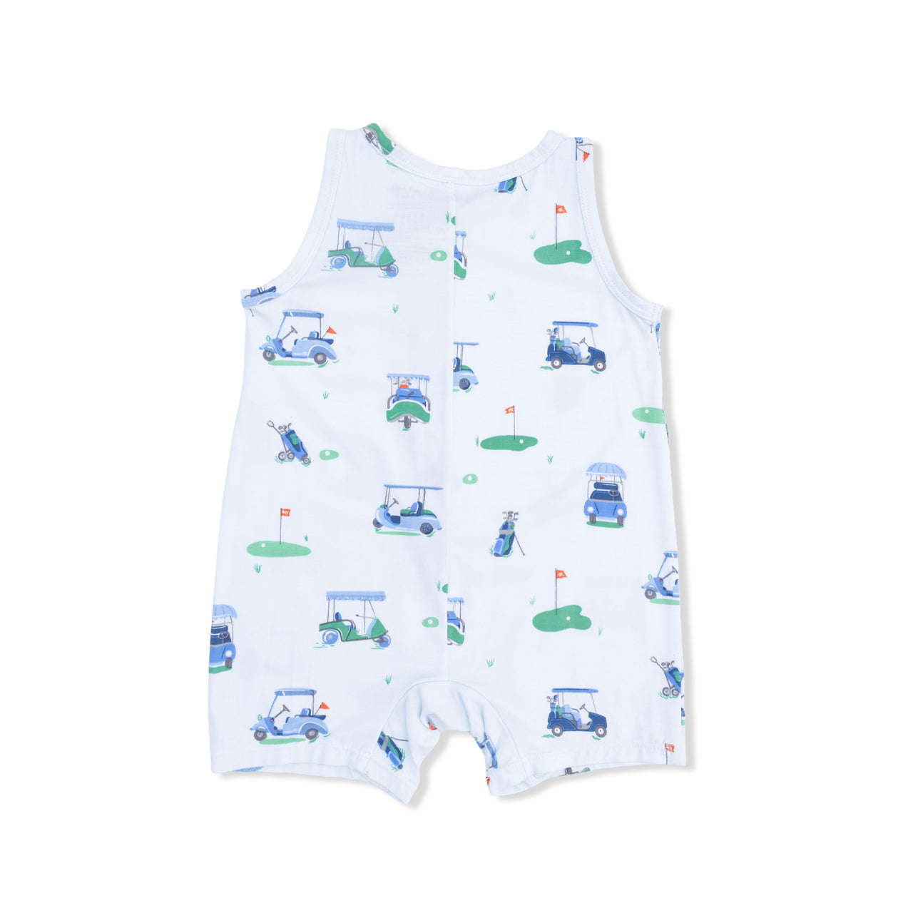 Sleeveless Shortie Romper | Vintage Golf Carts Blue