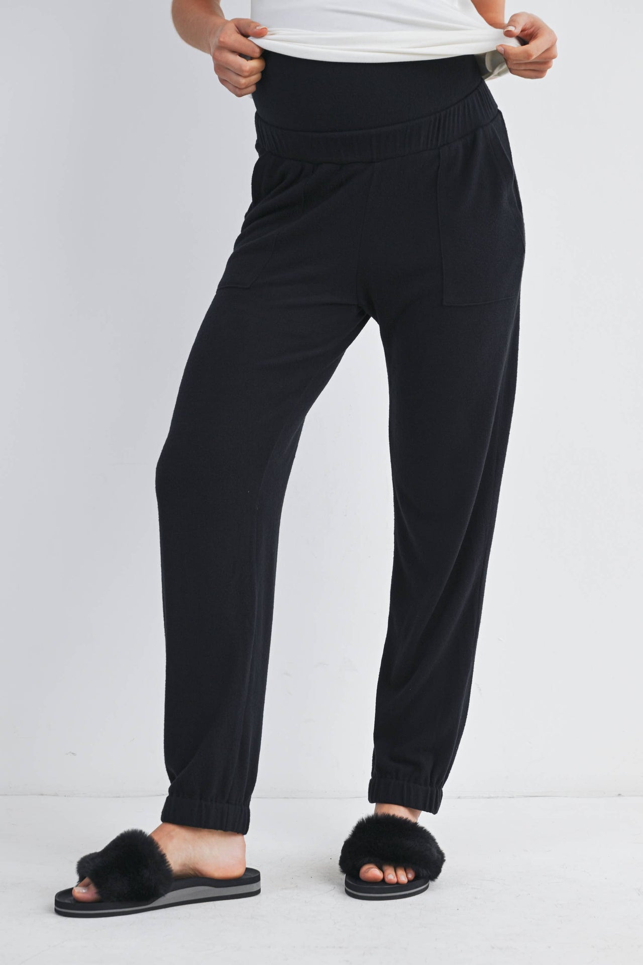 Over the Belly Maternity Lounge Pants | Black