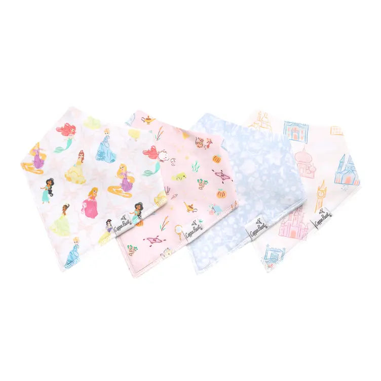 4 Pack Baby Bandana Bibs - Disney Princess