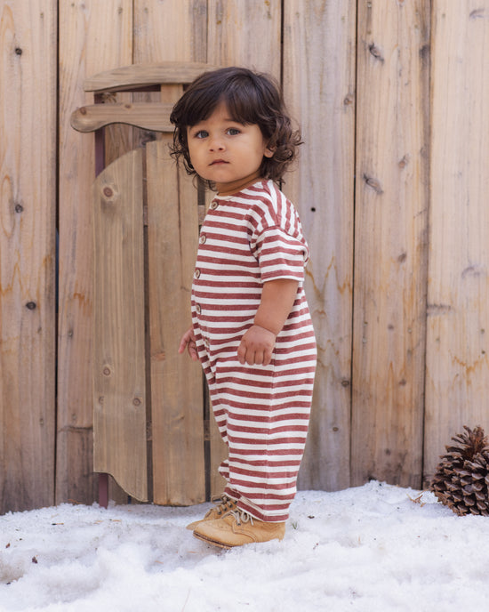 Hayes Jumpsuit | Brick Stripe