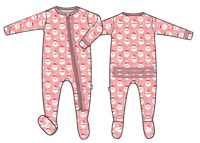 Vintage Santa Ruffled Footsie **FINAL SALE**