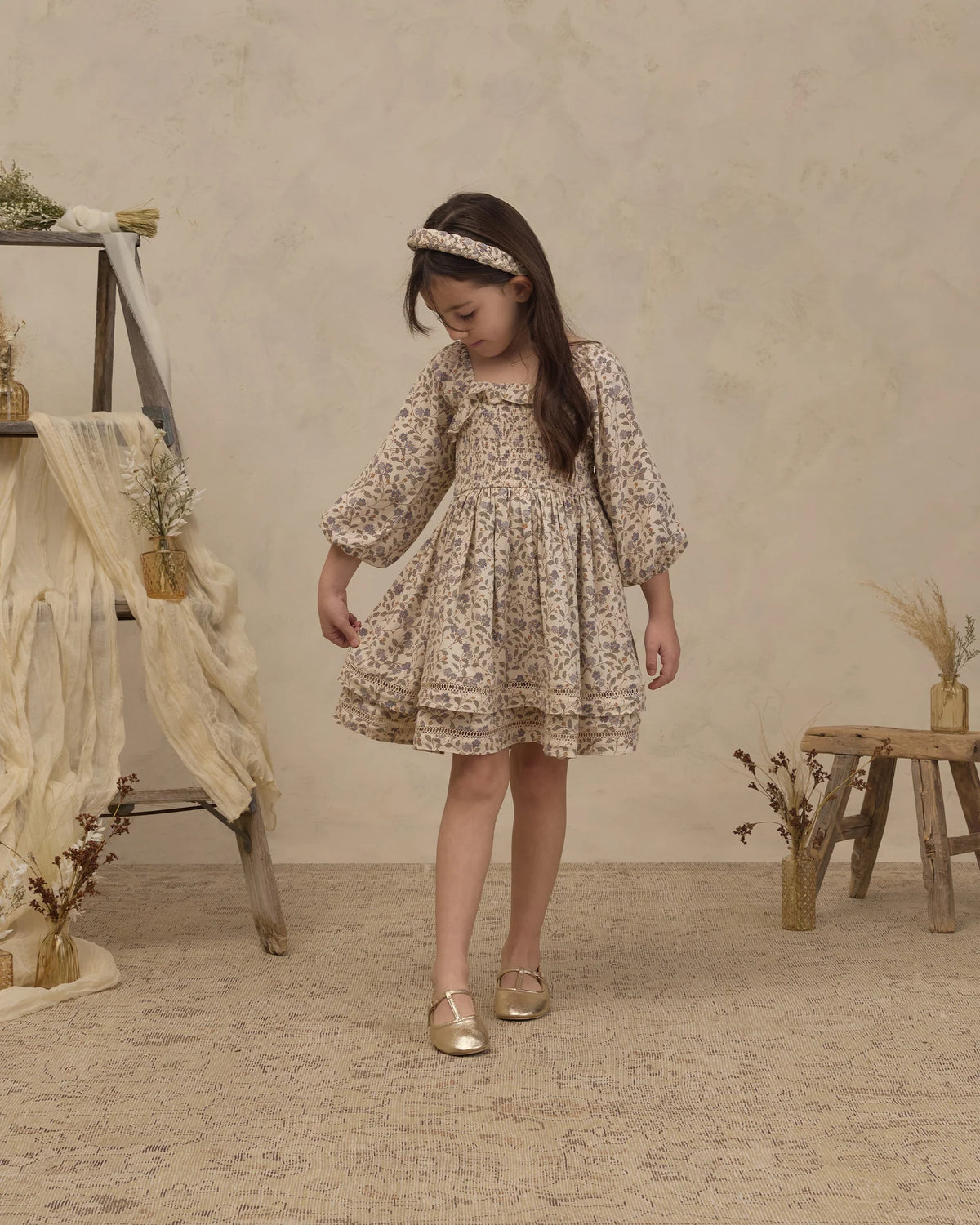 Elodie Dress | Blue Garden