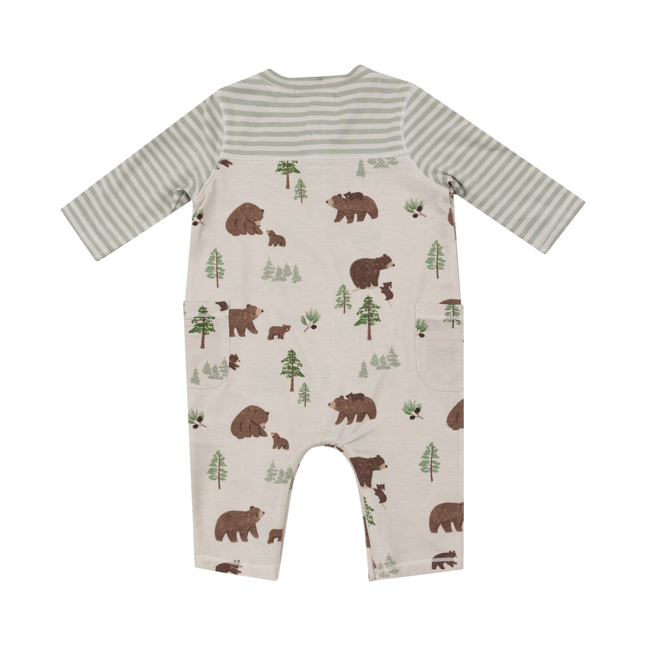 Raglan Henley Romper | Sweet Brown Bears