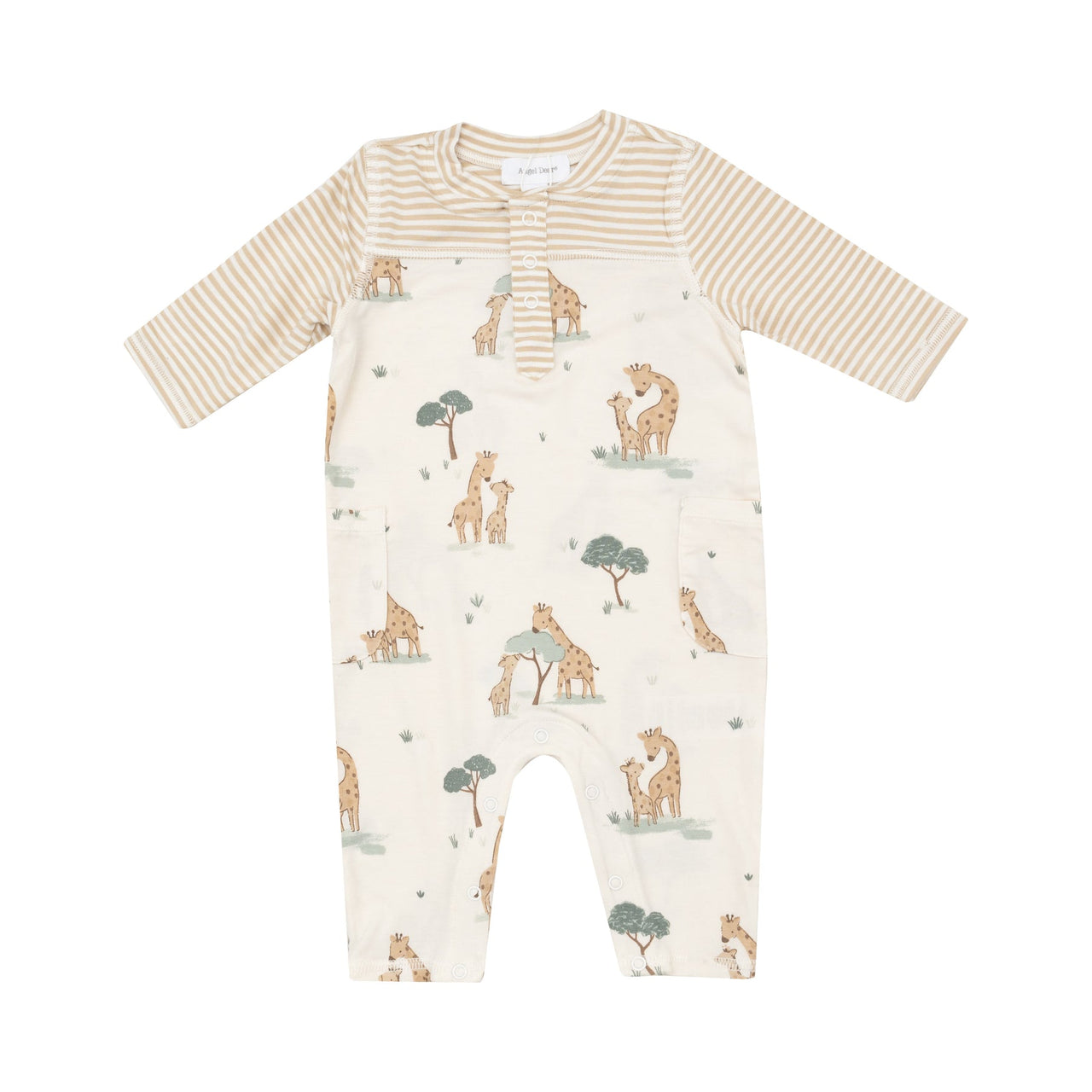 Romper With Contrast Sleeves | Giraffe Families