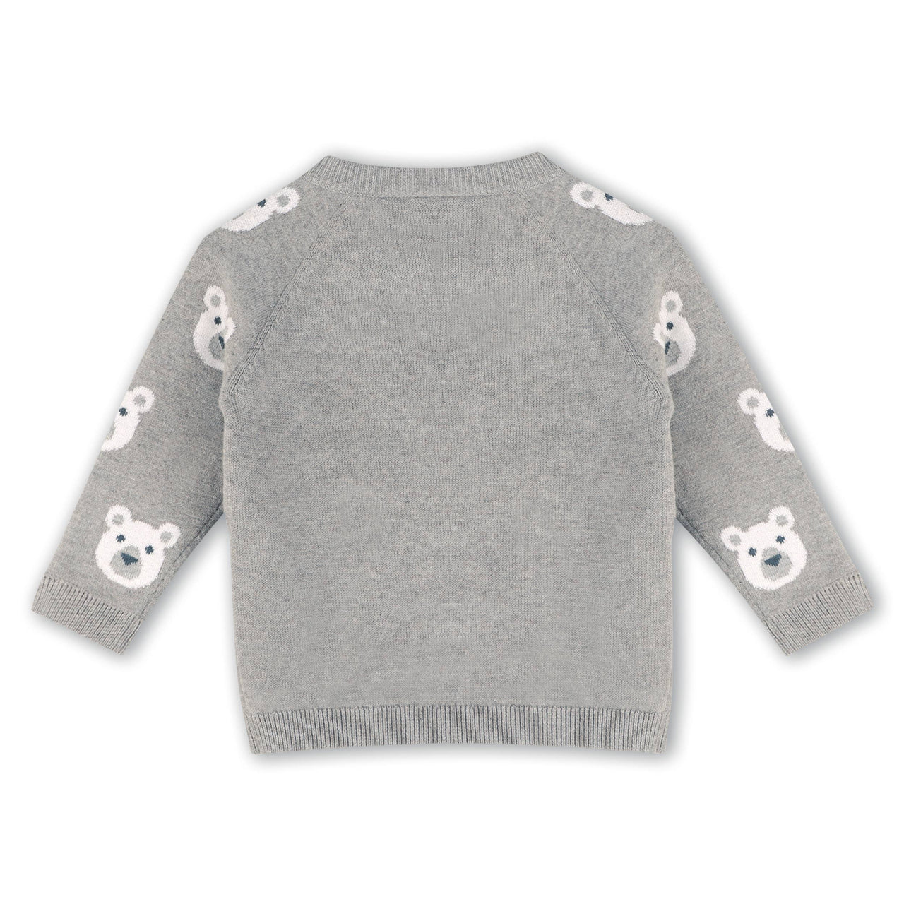 Bear Jacquard Knit Baby Raglan Pullover Sweater (Organic)