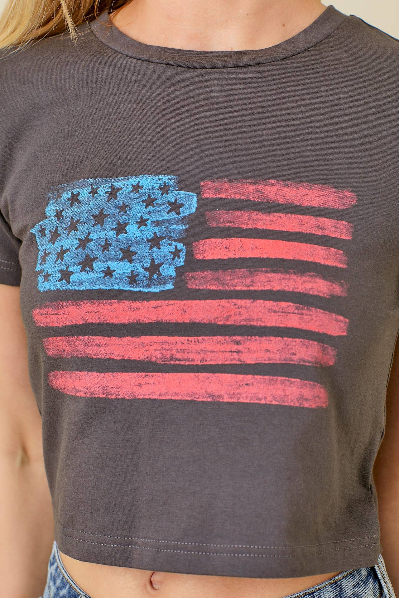 American Flag Graphic Baby Tee