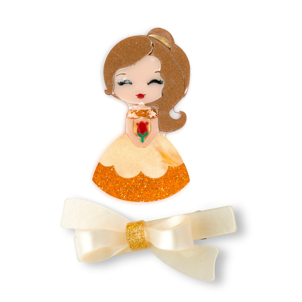 Cute Belle & Bow Hair Clips